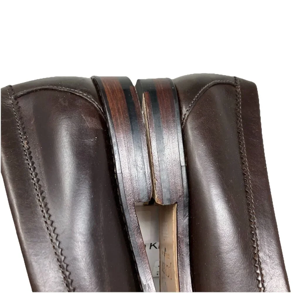 J Crew Camden Loafers Mens 12 Brown Leather Sole‎ Penny Preppy BJ009